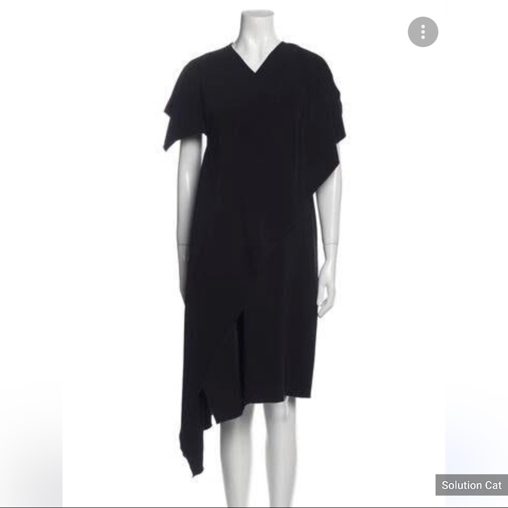 Rosetta Getty Black V-Neck Midi Length Dress Size 6